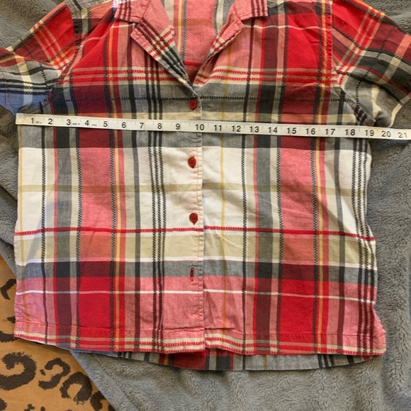 Vintage 90s 00s crop boxy short sleeve button up - Picture 3 of 7